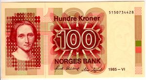 100 kroner 1985 Kv.0