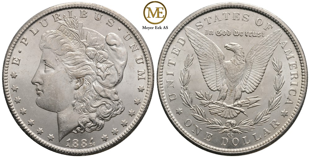 Morgan dollar 1884 CC. Kv.0/01