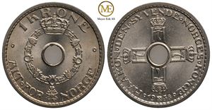 1 krone 1938 Haakon VII. Kv.0