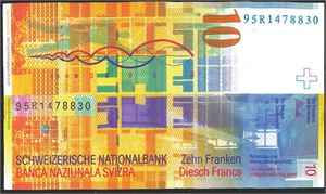 Sveits 10 Francs 1995 kv. 1-