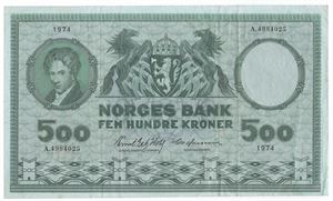 500 kroner 1974 A.4984025. Kv.1/1-