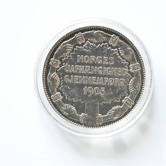 Norge 2 kroner 1907 uavhengig kv. 01