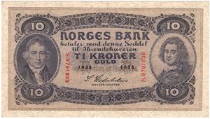 10 kroner 1933 S.9791838. Kv.0/01