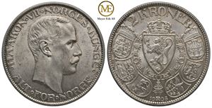 2 kroner 1908 Haakon VII. Kv.0/01