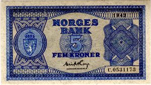 5 kroner 1947 C Kv.0