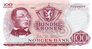 100 kroner 1967 G