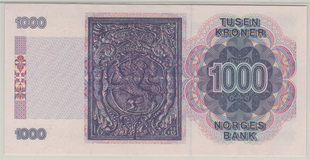 1000 kroner 1990 VI utg. Kv.0