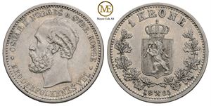 1 krone 1885 Oscar II. Kv.01