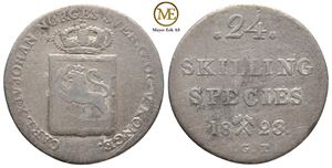 24 skilling 1823 Carl XIV Johan. Kv.1-