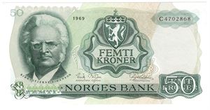 50 kroner 1969 C. Kv.0/01