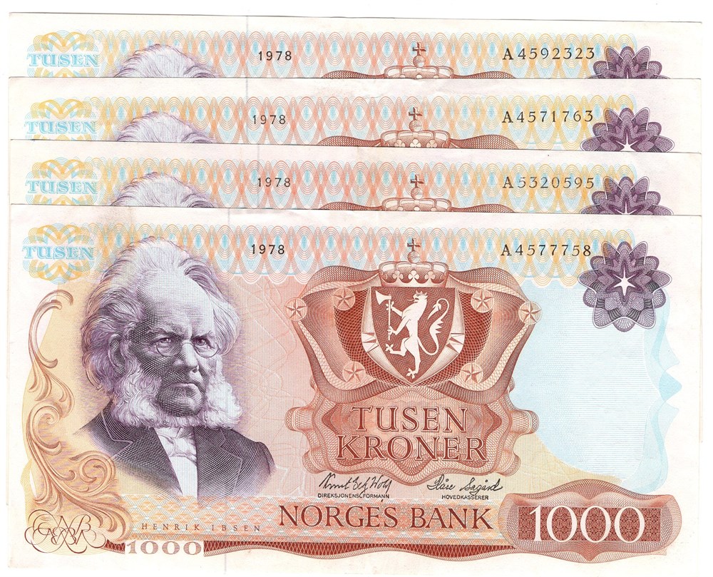 Lot. 1000 kroner 1978 A. VK