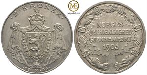 2 Kroner 1906 Jub. Haakon VII. Kv.0/01