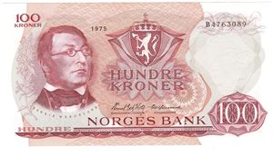 100 kroner 1975 B. Kv.01