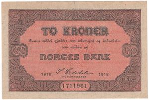 2 kroner 1918 No.1711961. Kv.0/01