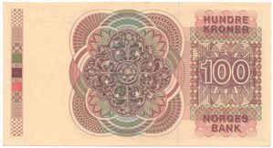 100 kroner 1977 HF. Erstatningsseddel. Kv.0/01
