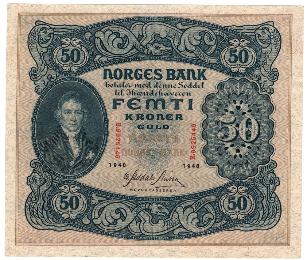 50 kroner 1940 B. Kv.01