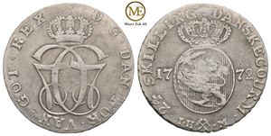 24 skilling 1772 Christian VII. Kv.1/1+