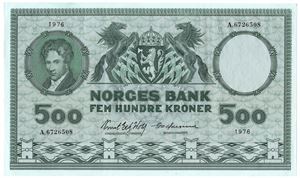 500 kroner 1976 A.6726508. Kv.0/01