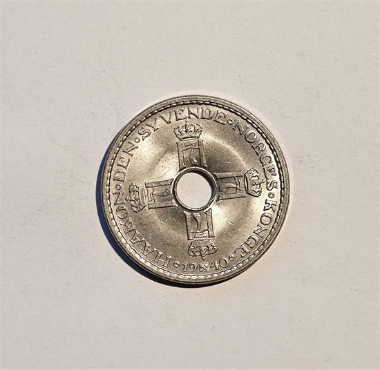 Norge 1 krone 1940 kv. 0