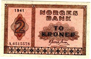 2 kroner 1941 A Kv.0