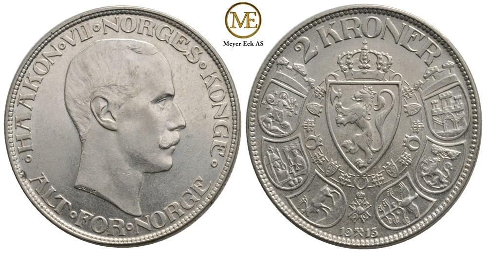 2 kroner 1913 Haakon VII. Kv.0/01