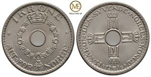 1 krone 1936 Haakon VII. Kv.0