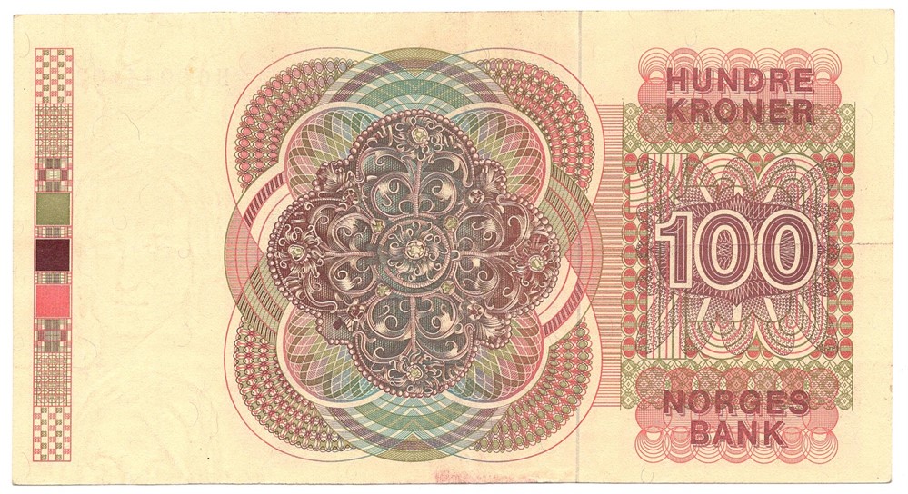 100 kroner 1979 HO. Erstatningsseddel. Kv.01