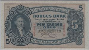 5 kroner 1938 R.1034864. Kv.0