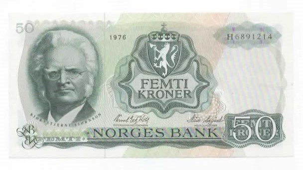 Norge 50 kroner 1976 H kv. 0/01
