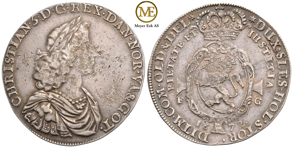 Speciedaler 1672 Christian V. Kv.1+