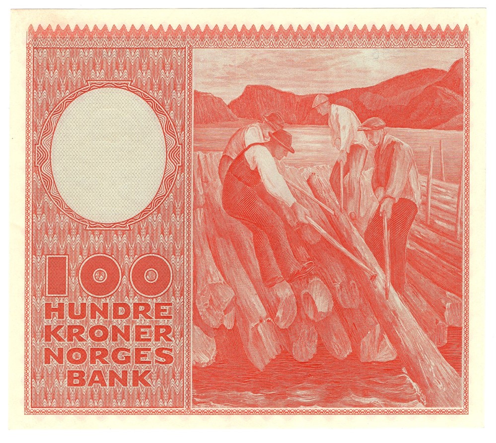 100 kroner 1956 E. Kv.0/01