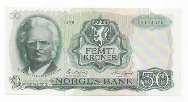 Norge 50 kroner 1979 I kv. 0/01