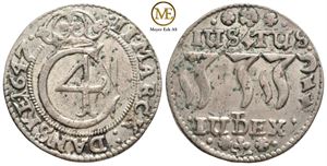 2 mark 1647 Christian VI. Kv.1+