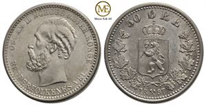 50 øre 1897 Oscar II. Kv.0/01