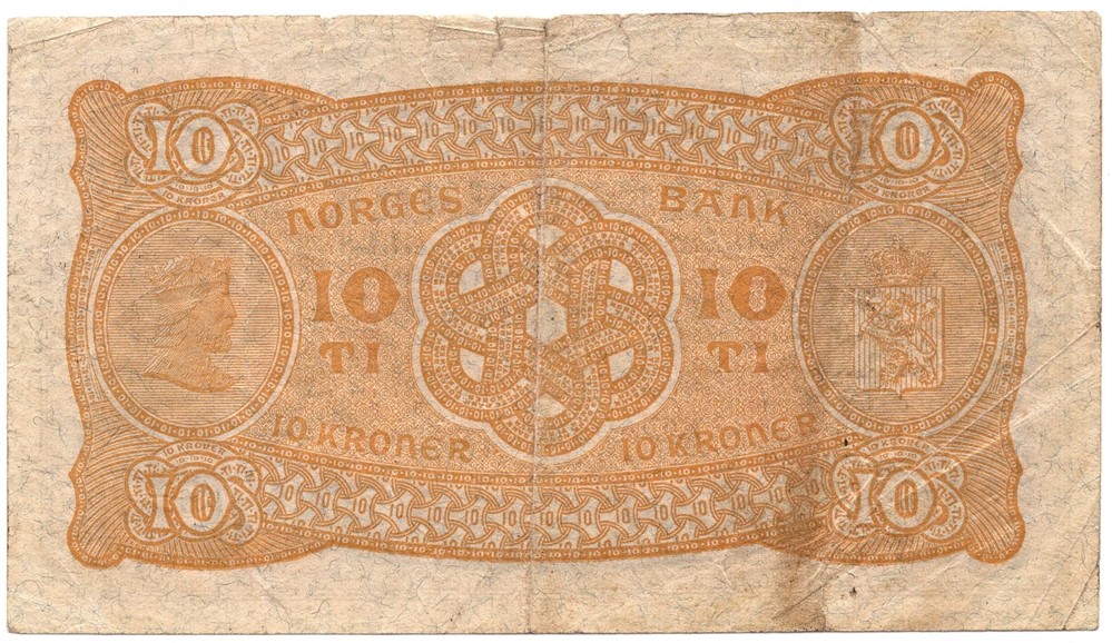 10 kroner 1916 E.7109494. Kv.1-