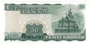 50 kroner 1969 Z.0188114. Erstatningsseddel. R-seddel. Kv.0/01