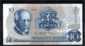 10 krone 1974 QL kv. 0