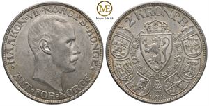 2 kroner 1914 Haakon VII. Kv.0/01