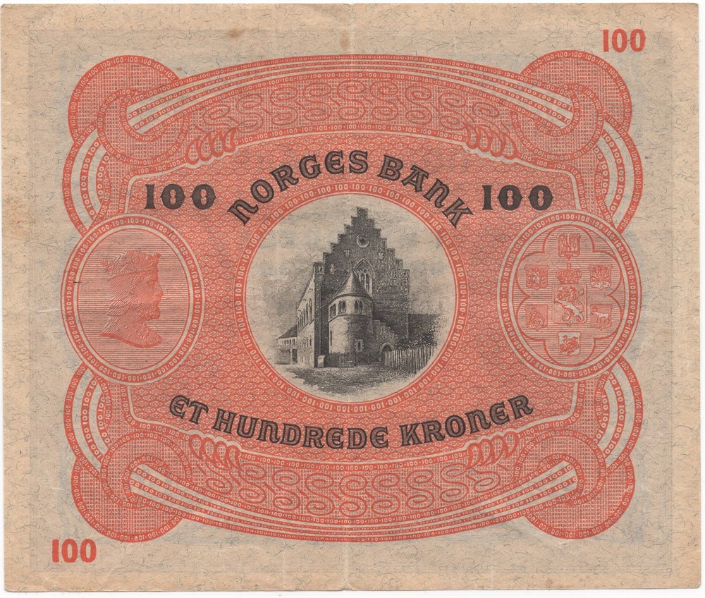 100 kroner 1944 C.4879208. Kv.1/1+