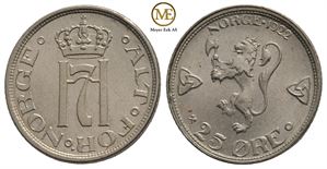 25 øre 1922 Haakon VII. Kv.0
