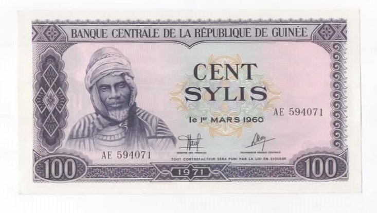 Guinea 100 sylis 1971 KV. 0/01