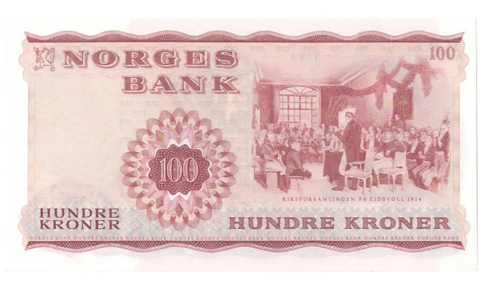 Norge 100 kroner 1963 B kv. 0
