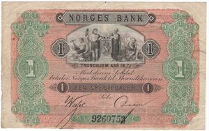 Speciedaler 1876 No.9260753. Kv.1/1+