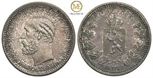 50 øre 1889 Oscar II. Kv.0