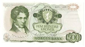 500 kroner 1985 A.6911669. Kv.0