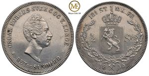 1/2 speciedaler 1855 Oscar I. Kv.01