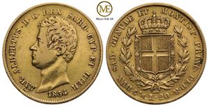 20 lire 1834 Carlo Alberto. Kv.1+