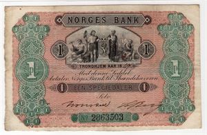 Een Speciedaler 1869 No.2863503. Kv.1/1+