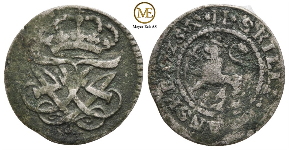 2 skilling 1725 Frederik IV. Kv.1/1+