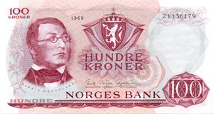 100 kroner 1969 Z 1-million erstatning ex. RMF 15.10.16